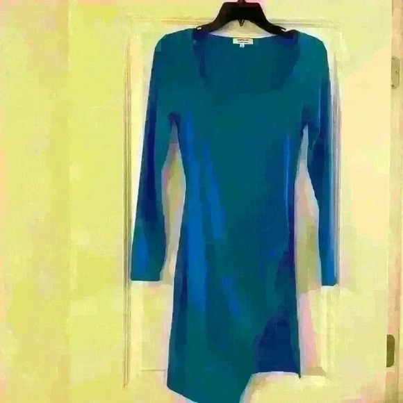 NWOT. Selena Slit Mini Dress. Color: Blue Size: S. - Picture 3 of 5